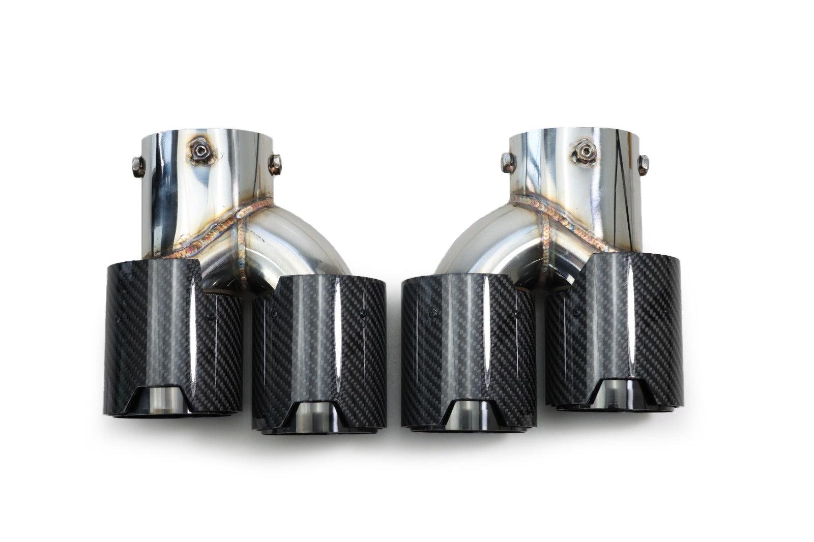 MP Style Carbon Fiber Quad Exhaust Tip Set - BMW G20 3 Series & G22/G23/G26 4 Series - Image 8