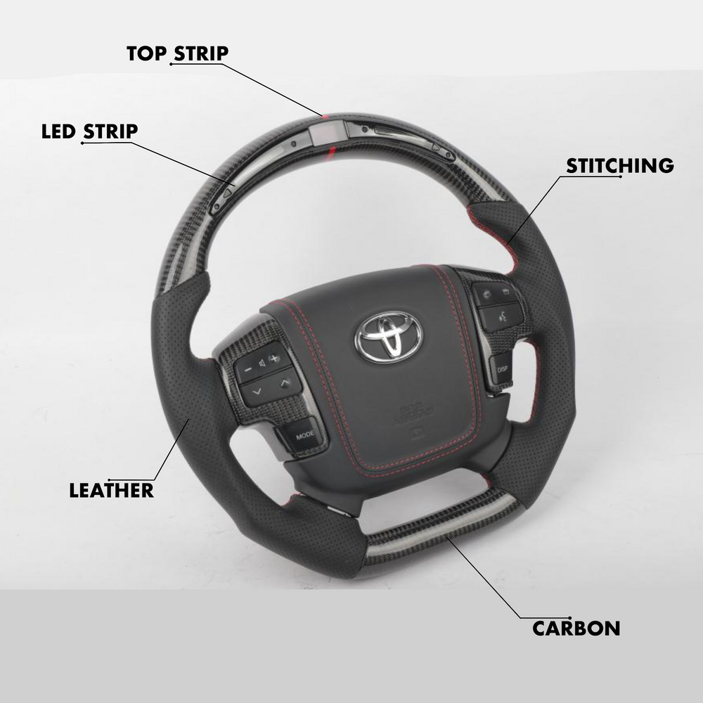 Toyota Land Cruiser 200 Series Style - Full Custom Steering Wheel - Image 2